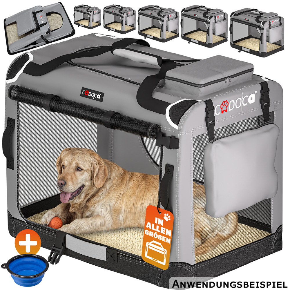 Tiertransportbox M 60 x 42 x 44 cm Grau image number 6