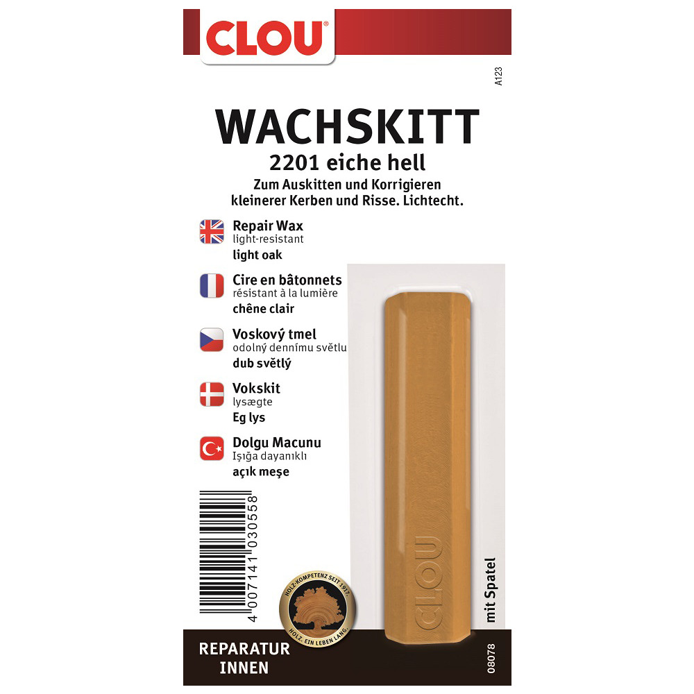 Clou Wachskitt Nr. 2201 Eiche hell, 1 Stück image number 0