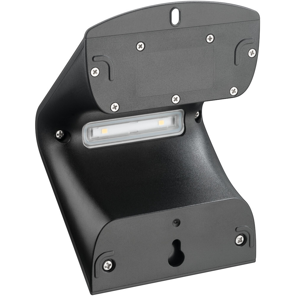 LED Wandleuchte solarbetrieben schwarz mit 14 LED und PIR-Sensor image number 1