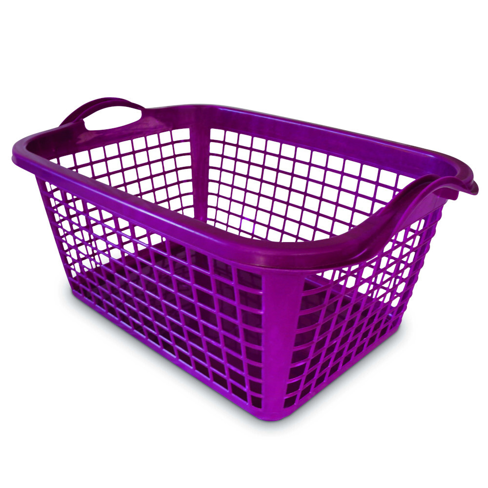 Wäschekorb 45 Liter aus Kunststoff in Violett