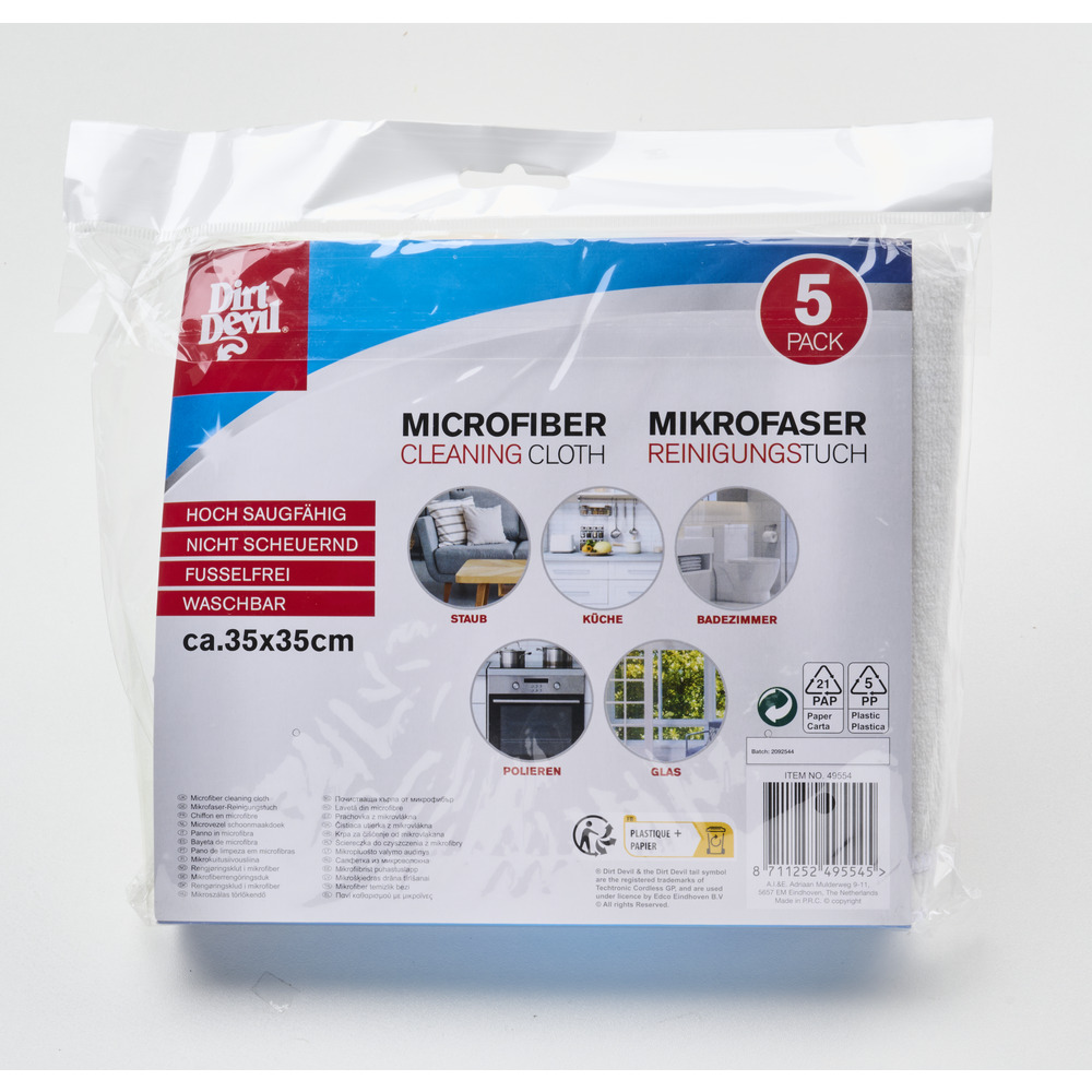 Dirt Devil Mikrofasert&uuml;cher 35 x 35 cm 5 St&uuml;ck image number 2