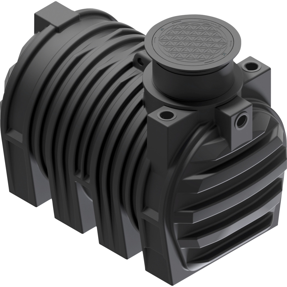 Regenwasser-Zisterne 3.300 Liter mit Ausgleichsdom und Tankabdeckung image number 2