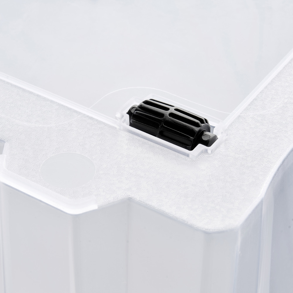 Stapelbox mit Rollen, 45 Liter, 60 x 40 x 26,5 cm, transparent image number 1