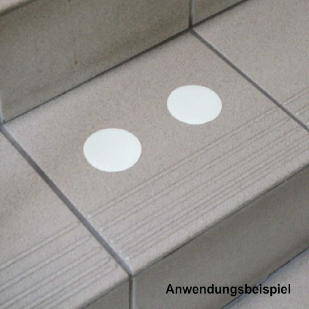 Antirutsch Punkte selbstklebend 2 Stück Ø 7cm nachtleuchtend
