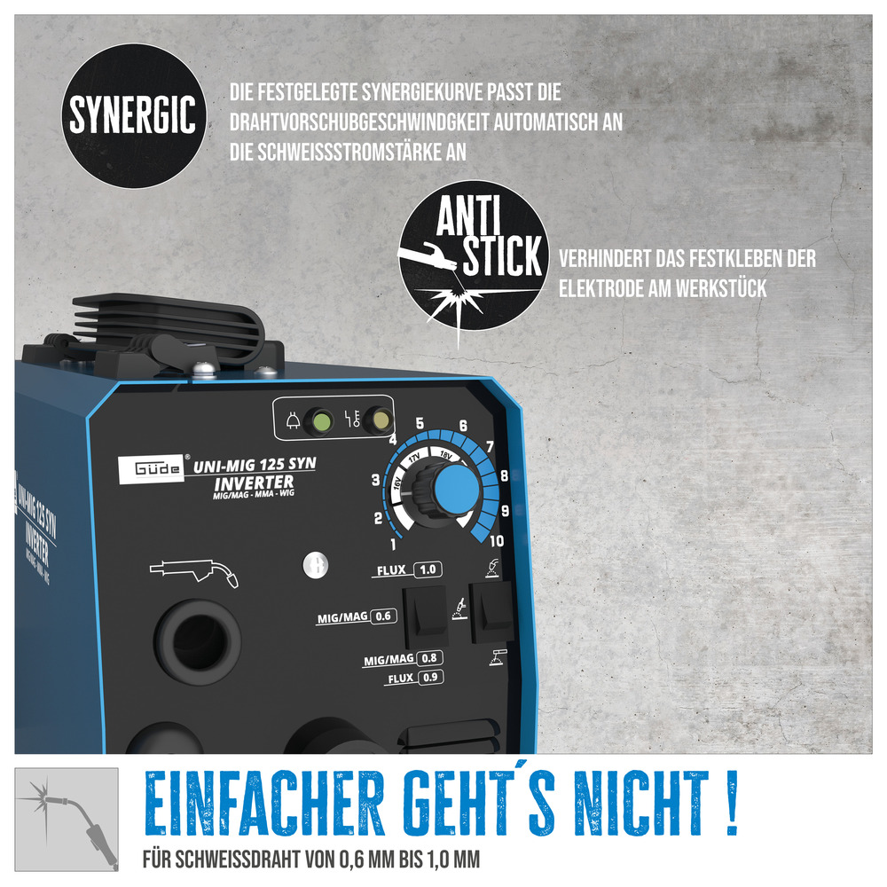 G&uuml;de&reg; Universalschwei&szlig;ger&auml;t Uni-Mig 125 SYN image number 6