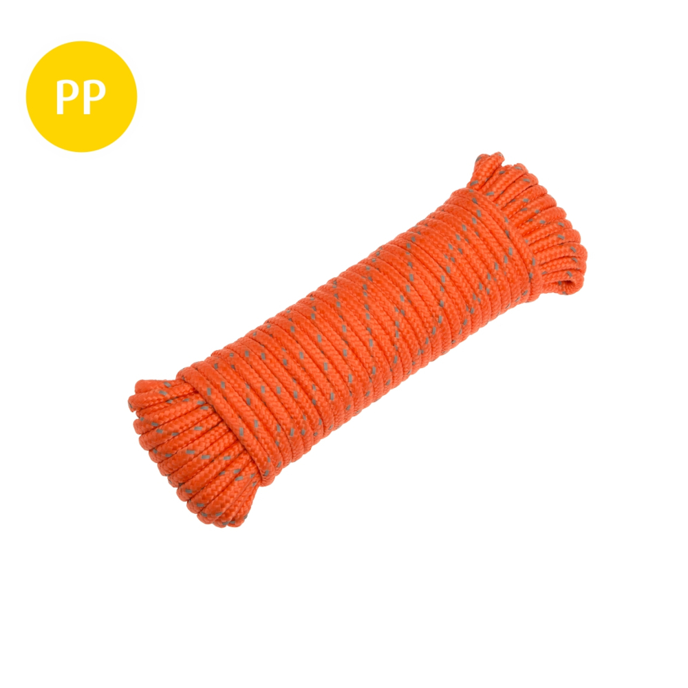 Reflektorseil Ø 4,8 mm, 15 m, orange reflektierend