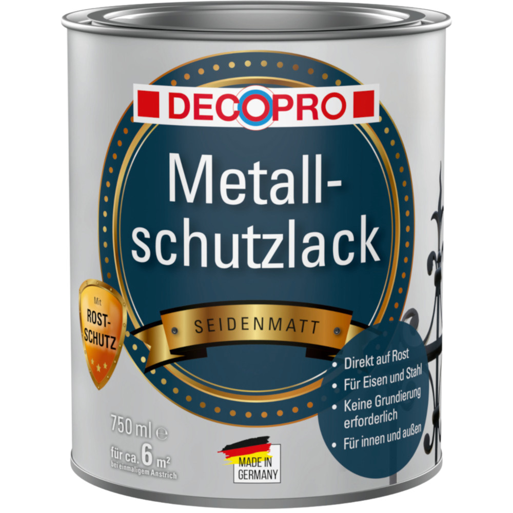 DECOPRO Metallschutzlack weiß matt für innen und außen
