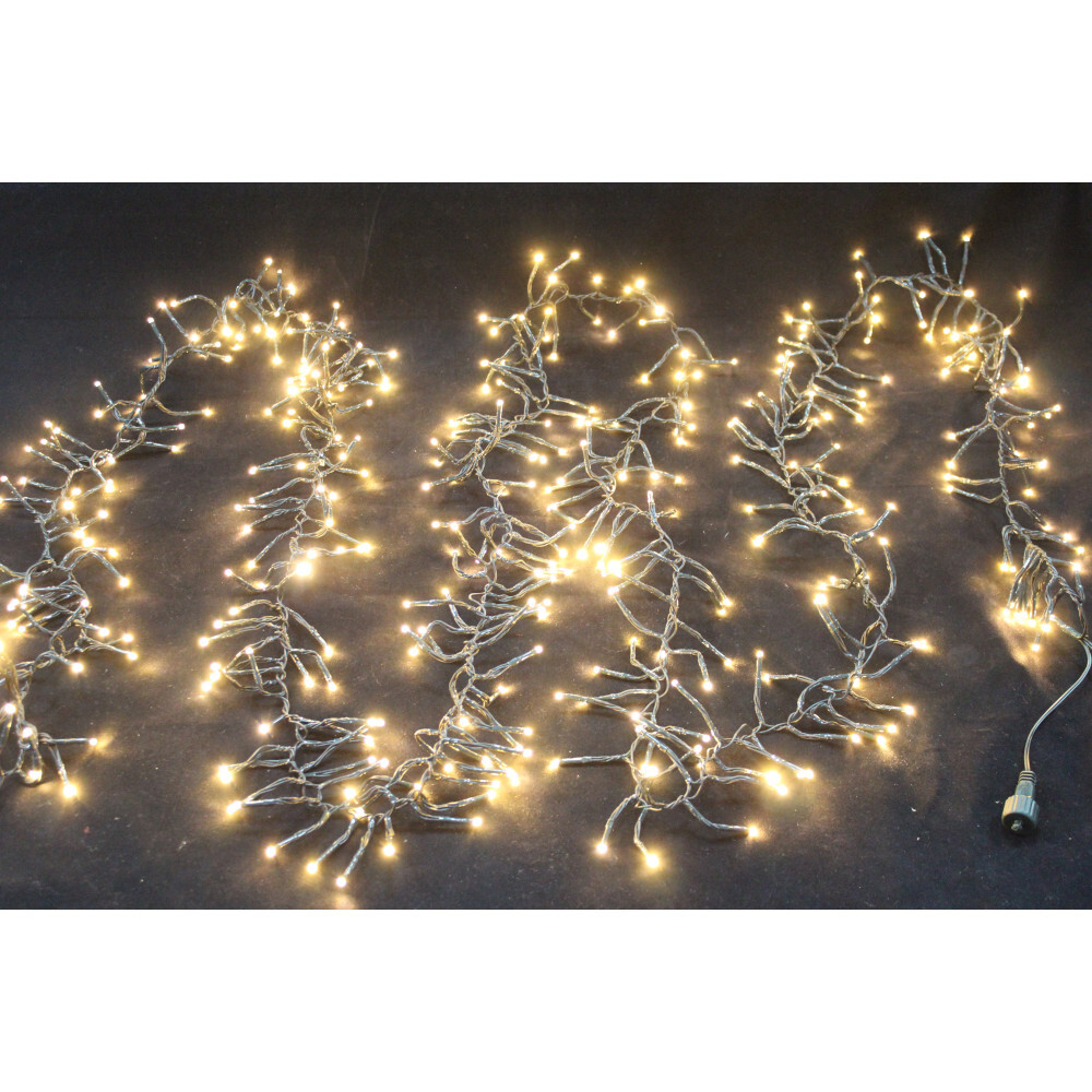 Connectable System-Cluster-Lichterkette 400 LEDs, erweiterbar, warmweiß