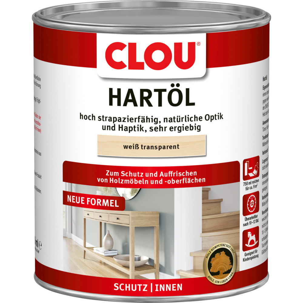 Clou Hartöl Nr. 3 weiß transparent