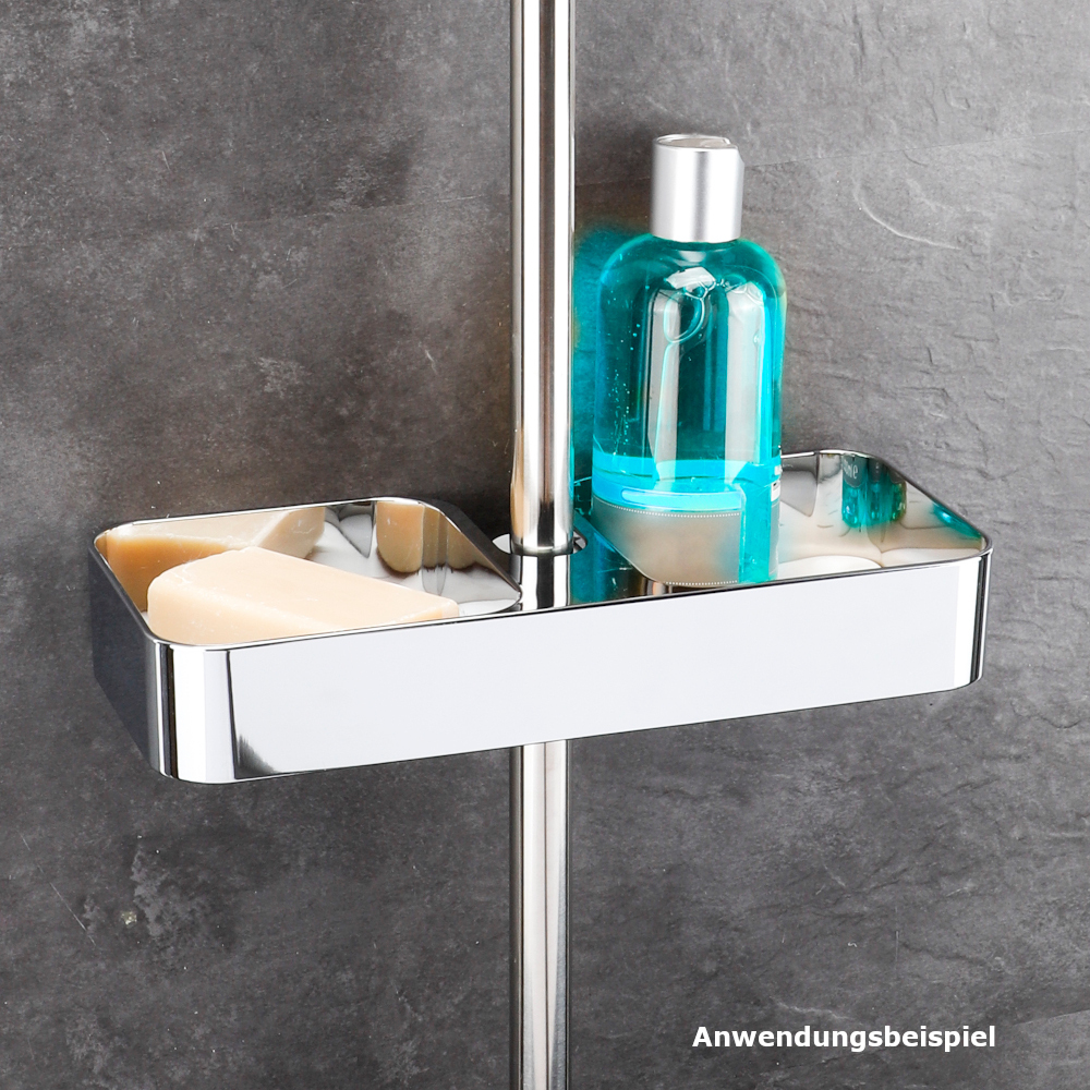 Duschablage aus verchromtem ABS-Kunststoff mit Montagezubehör image number 1