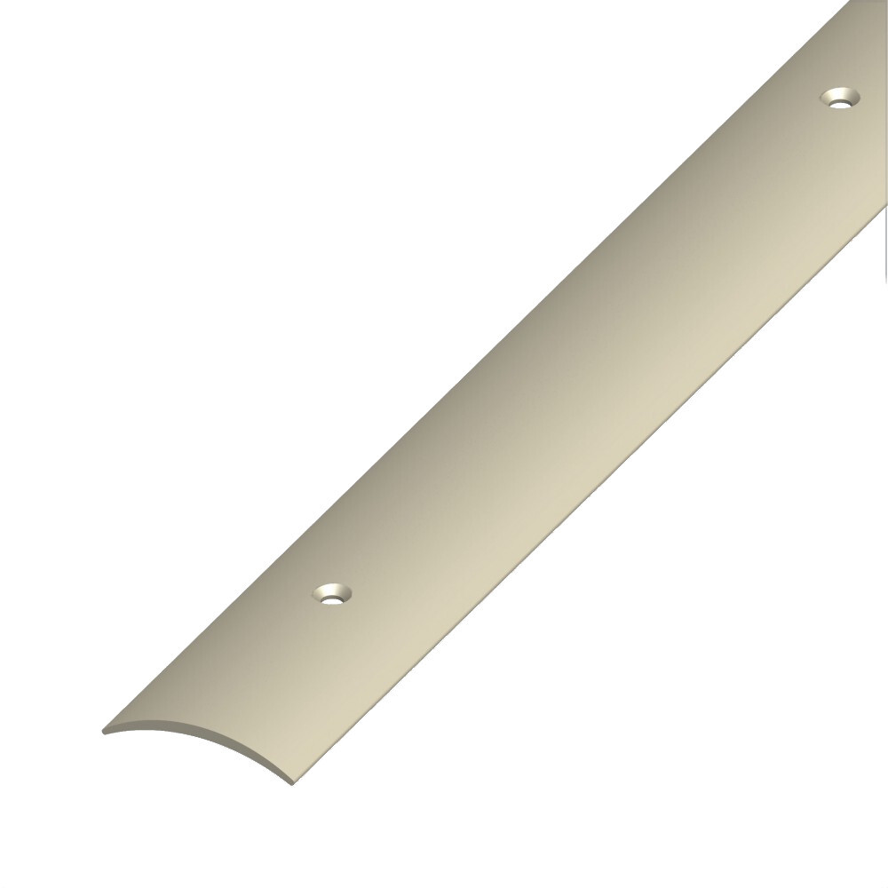 Übergangsprofil gewölbt 100 x 3 x 0,5 cm aus Kunststoff in braunbeige, gelocht image number 0