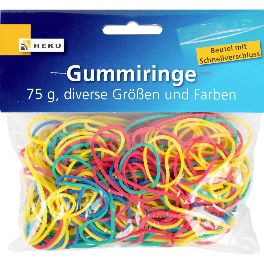 Gummiringe 75 g diverse Größen und Farben image number 0