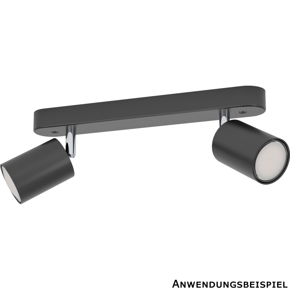 Wohnraumleuchte 2-flammig schwarz image number 1