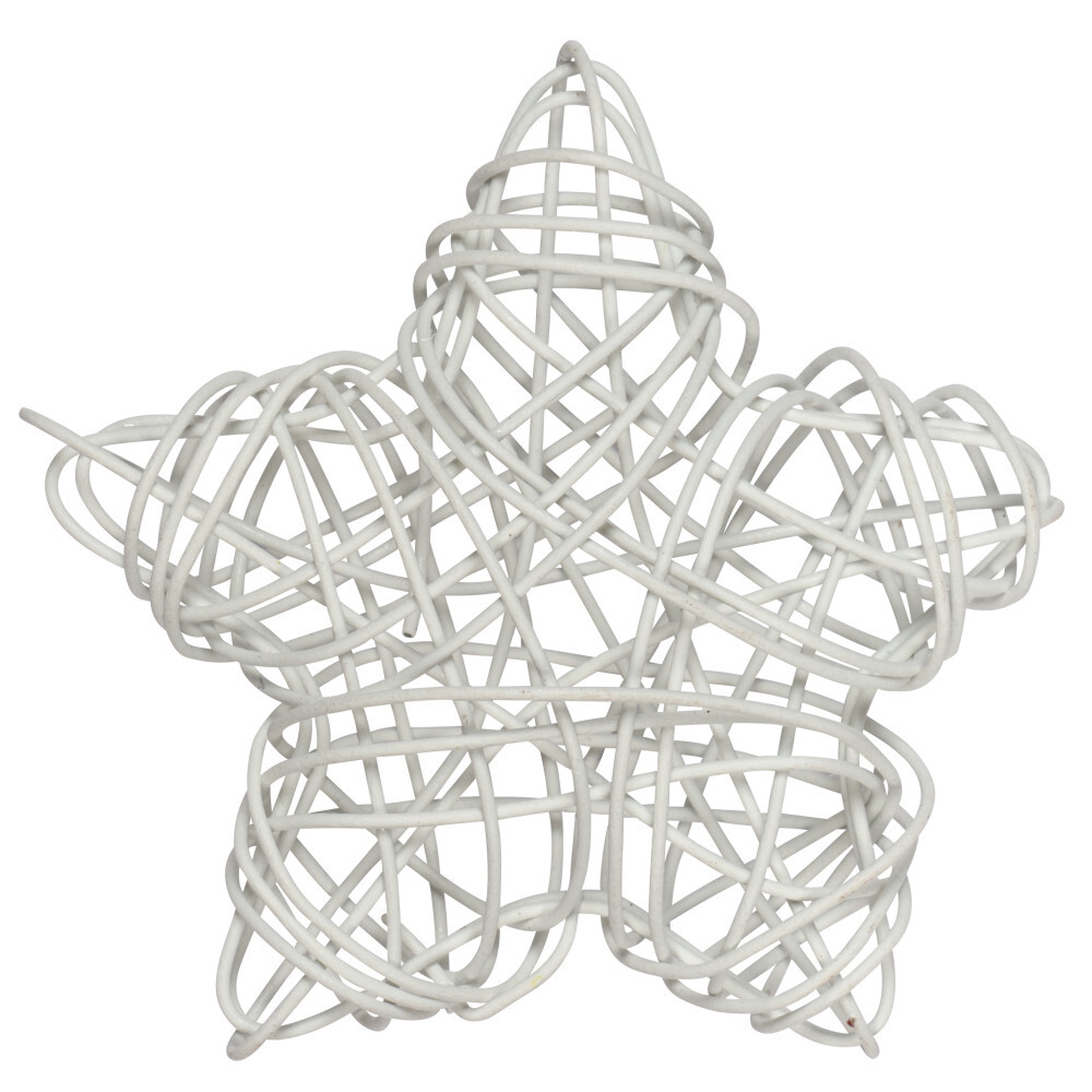 Weihnachtsdeko Drahtsterne-Set 50 Stück je 5,5 cm in weiß