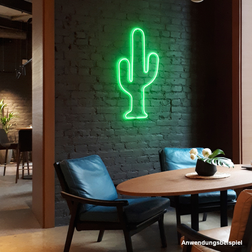 LED-Wanddekoration Kaktus mit 96 grünen LEDs und Timerfunktion image number 2