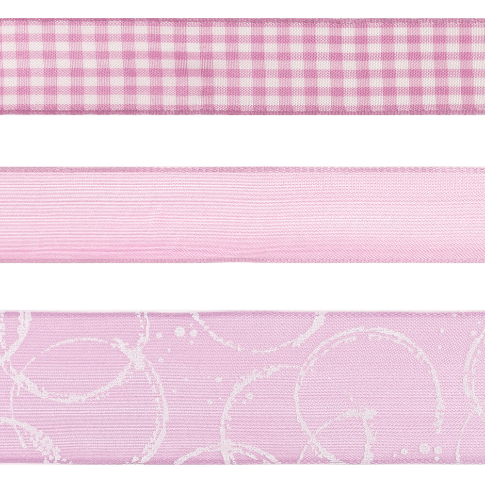 Geschenkband Premium grün-rosa-türkis, 2 m x 40 mm image number 1