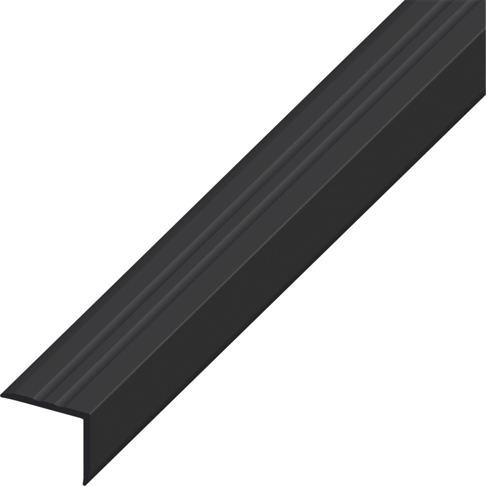 Treppen-Profil schmal 100 x 2,5 x 2,1 cm aus Hart-PVC schwarz