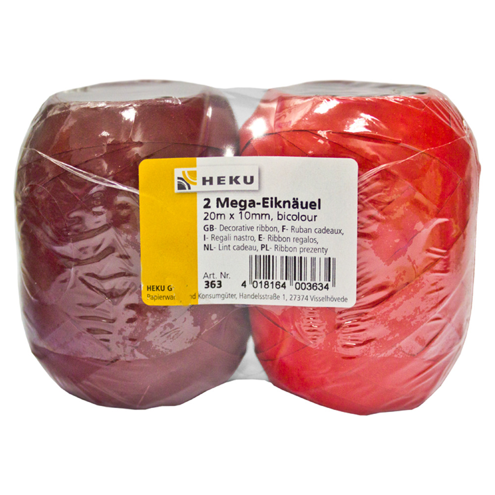 Geschenkband Mega Eiknäuel , 20 m x 10 mm, 2 Stück image number 1