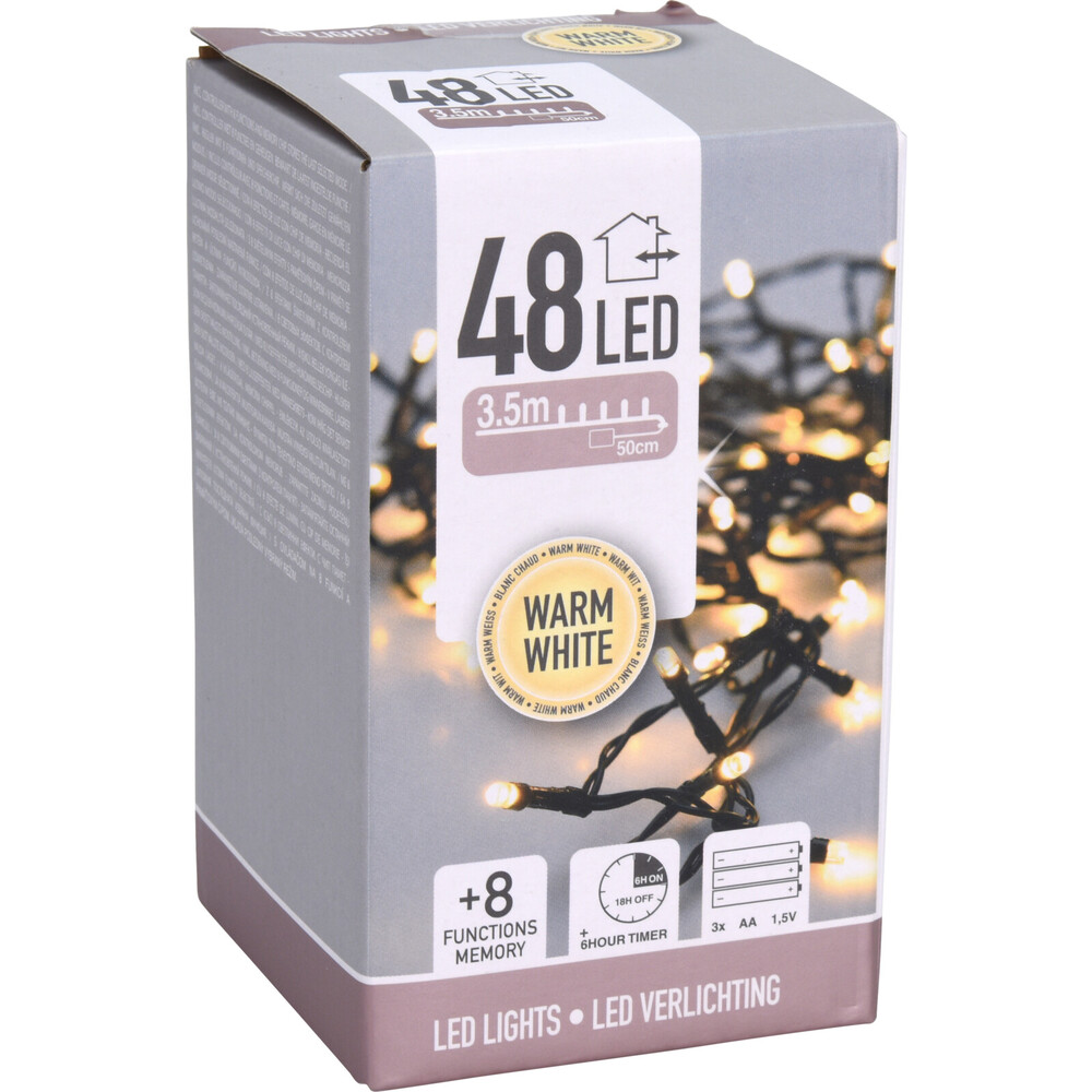 LED Lichterkette 48 LEDs warmweiß image number 0
