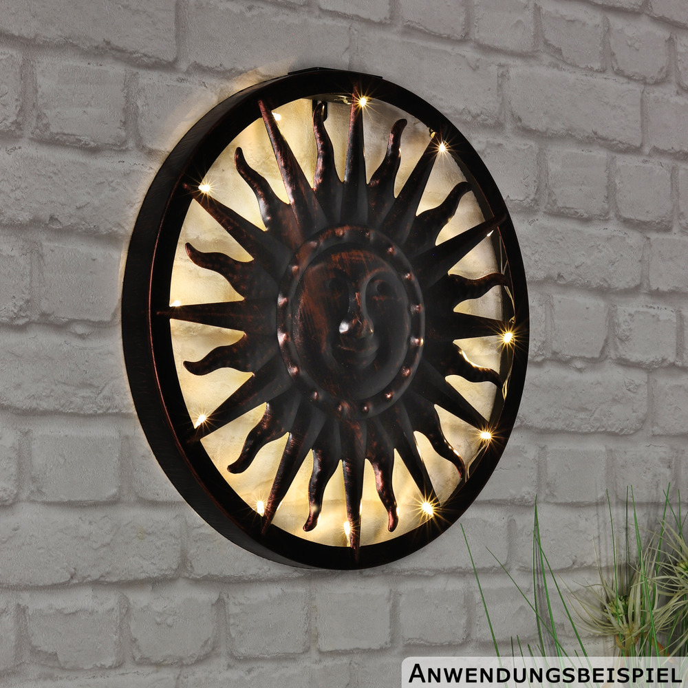 Solar-LED-Wandlicht ''Sonne'' image number 1
