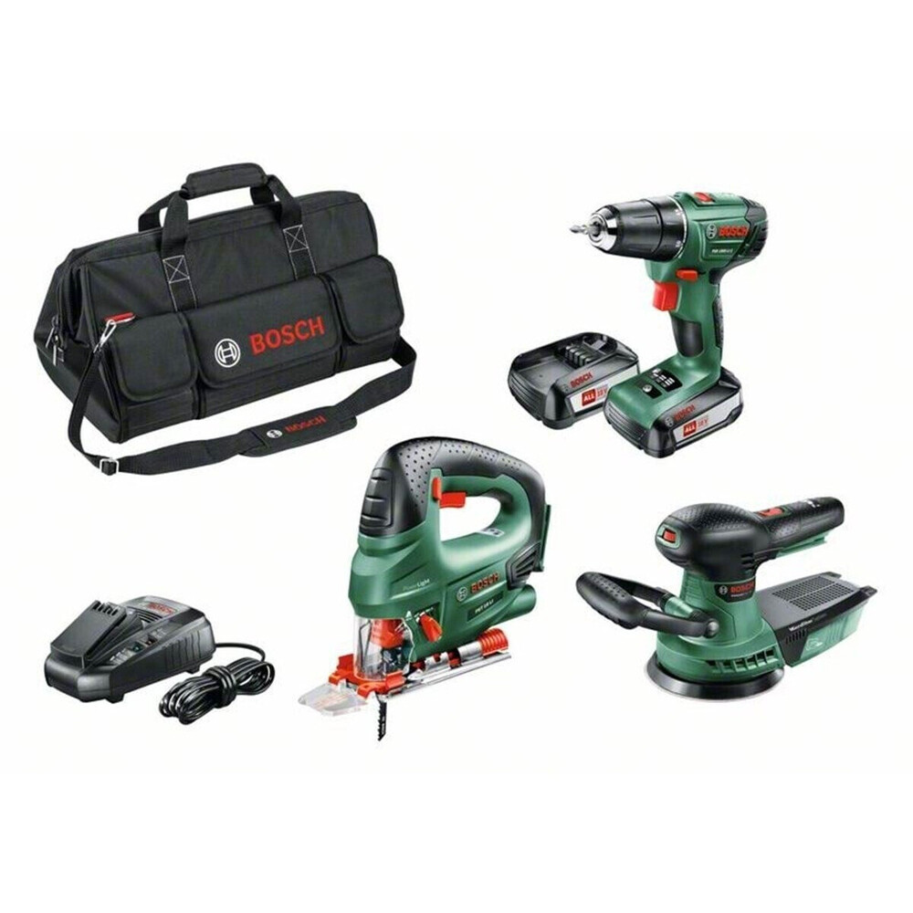 BOSCH 18V DIY-Akku-Werkzeugset mit Tasche