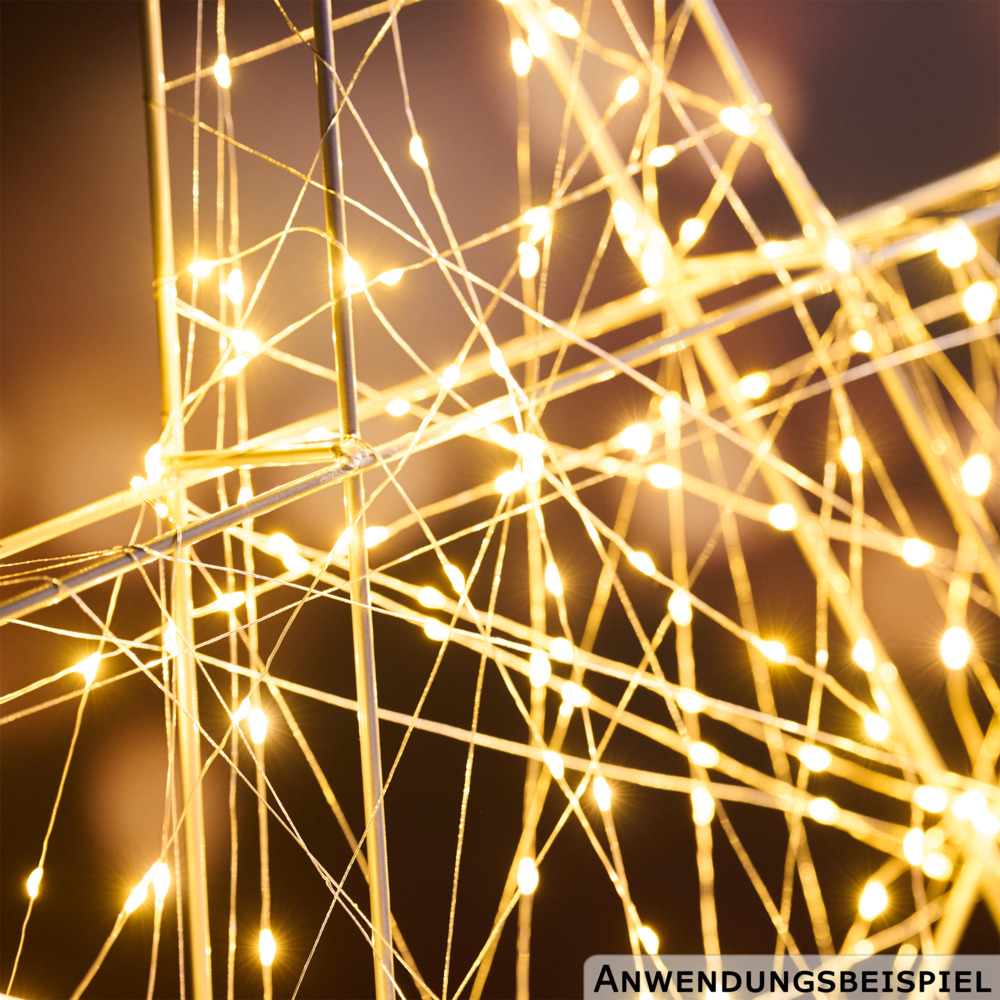 LED-Drahtstern 78 cm aus Metall/Kunststoff mit 240 warmweißen LEDs image number 2