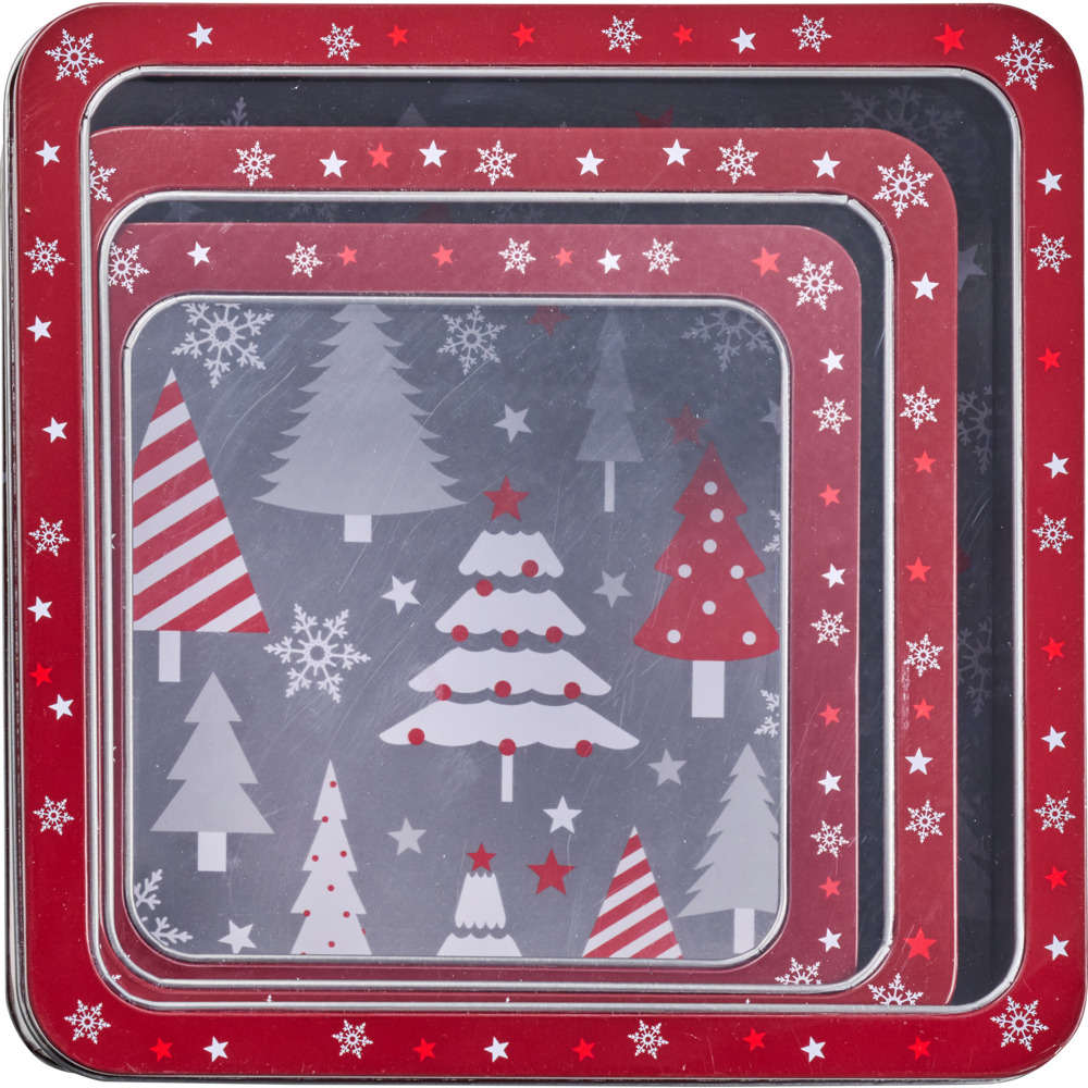 Gebäckdose 3er-Set eckig, 2-fach sortiert image number 2