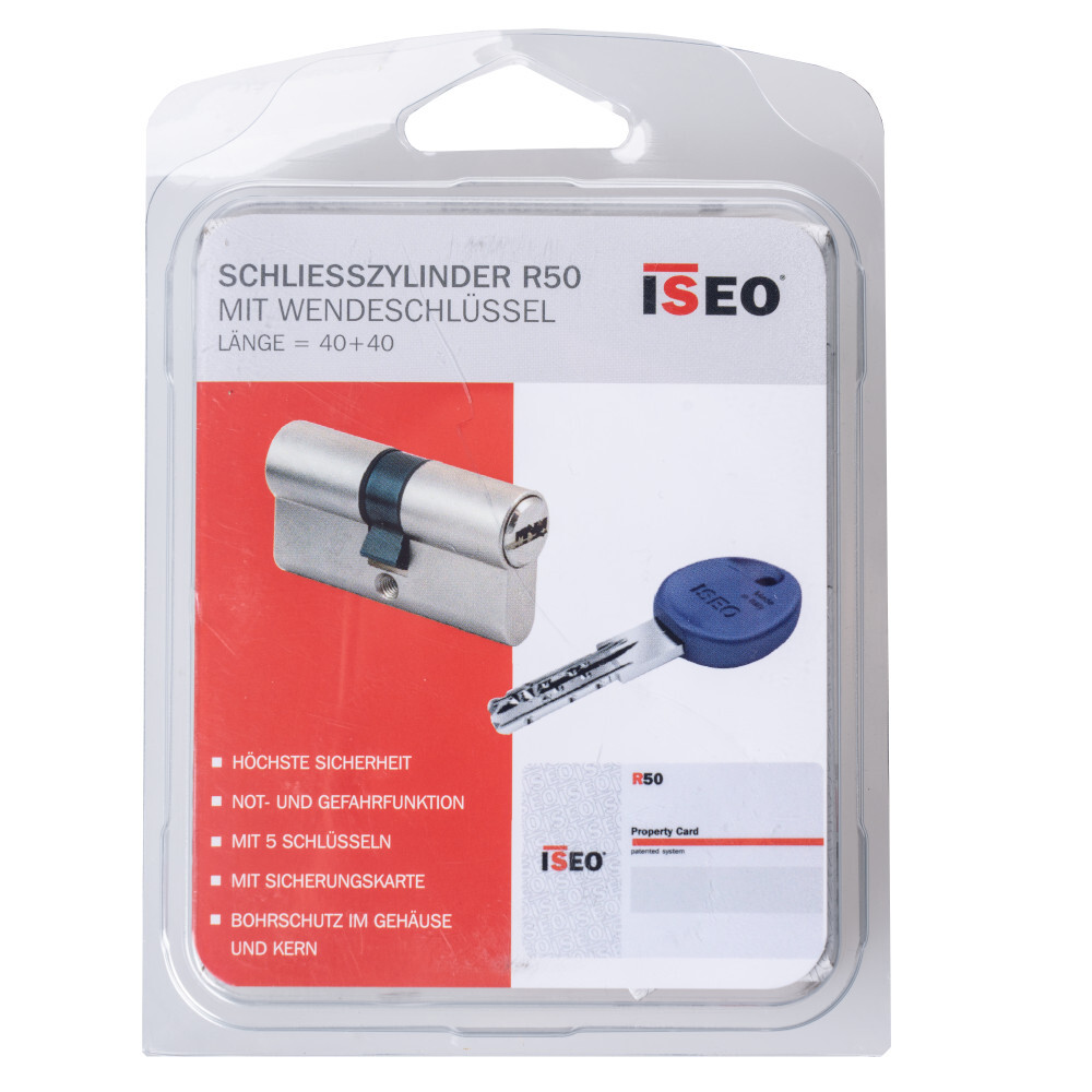 ISEO Schließzylinder R50 40-40 mit Wendeschlüssel image number 2
