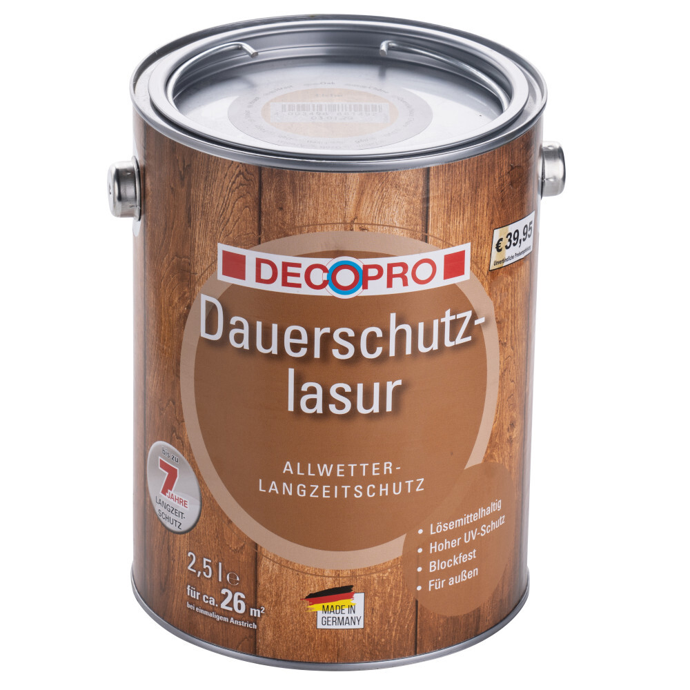 DECOPRO Dauerschutzlasur seidenglänzend in Eiche für außen image number 0
