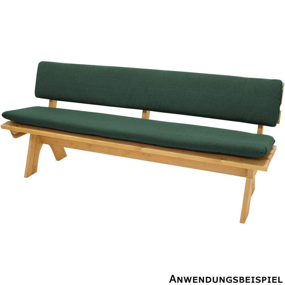 Auflagenset f&uuml;r 4-Sitzer Bank 2-teilig dunkelgr&uuml;n image number 0