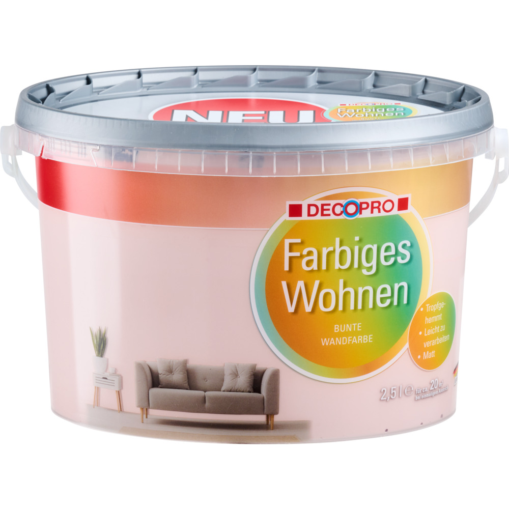 DECOPRO Farbiges Wohnen Rosé 2,5 L