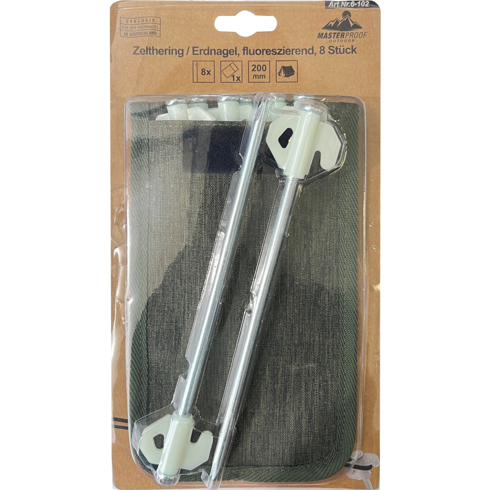 Zeltheringe 8 St&uuml;ck, fluoreszierend image number 1