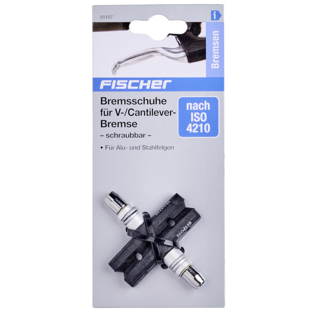 FISCHER Bremsschuhe Cantilever Bremsen 2 Stück schraubbar image number 1