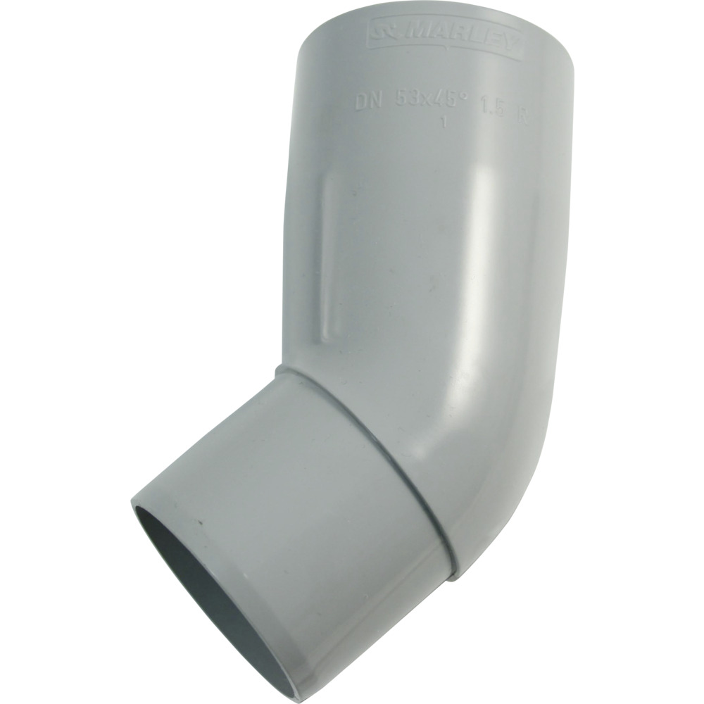 Marley Fallrohrbogen 45° DN 53 Kunststoff grau 