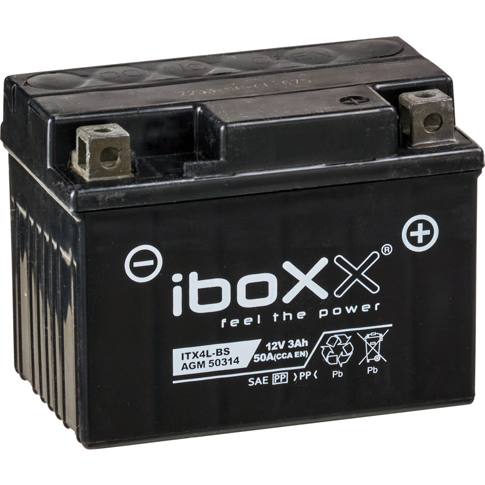 iboxx Motorradbatterie 12V 3Ah AGM 50314 Starterbatterie image number 0