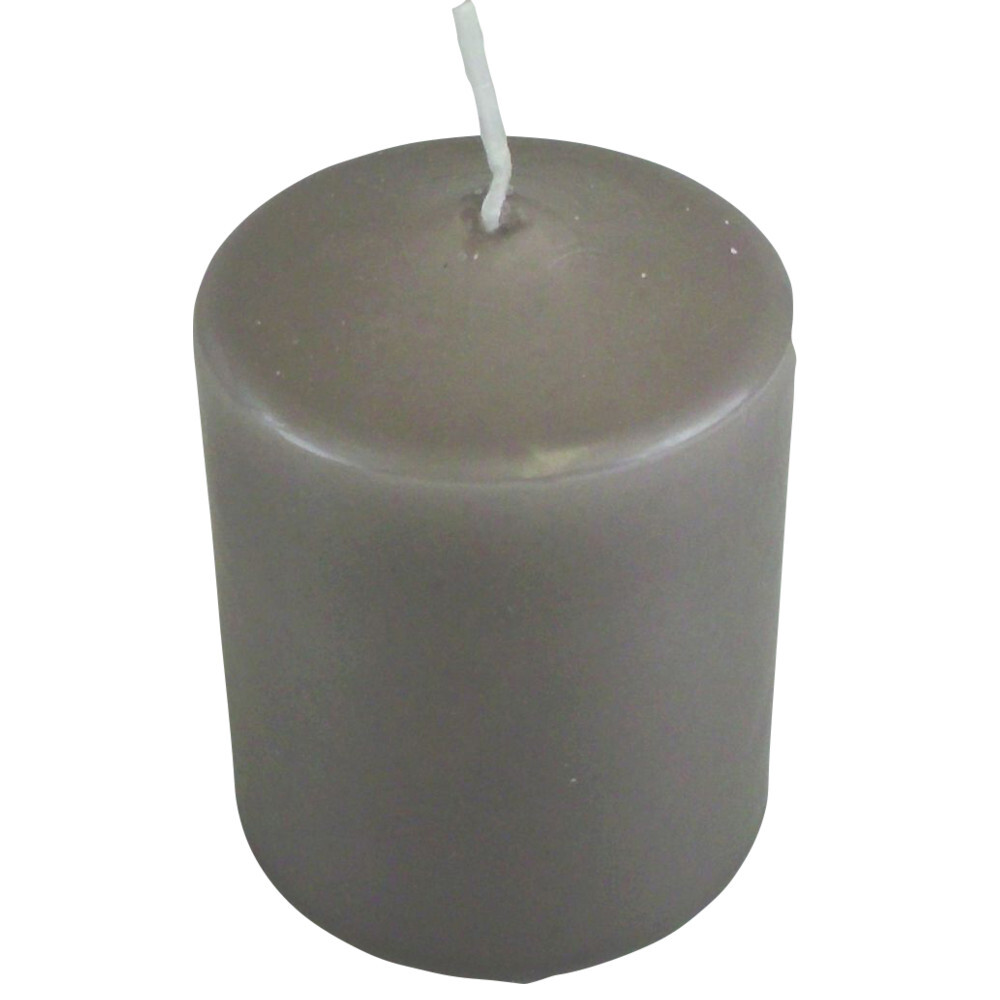 Stumpenkerze taupe 6 x 8 cm image number 0