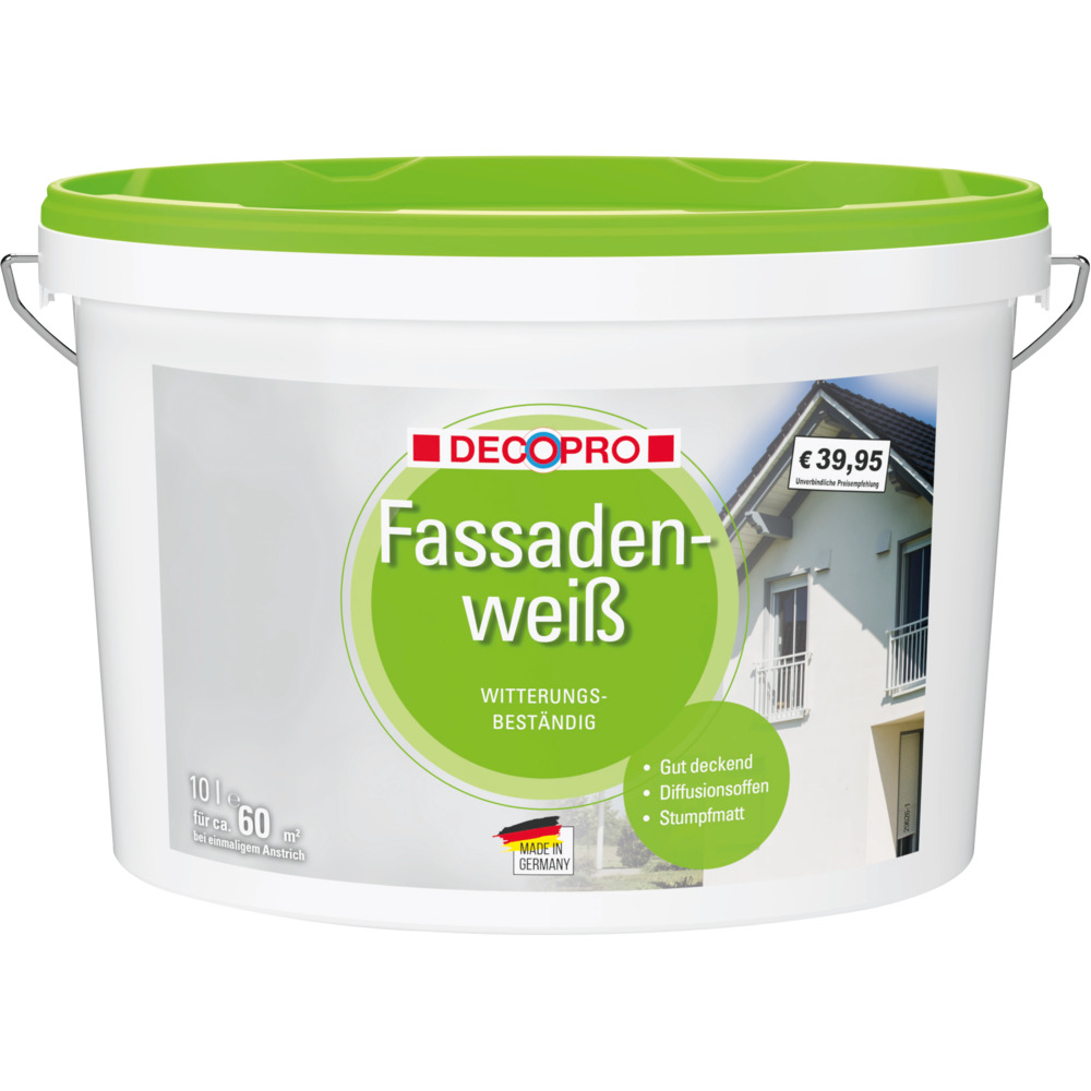 DECOPRO Fassadenweiß 10 Liter matt weiß image number 0