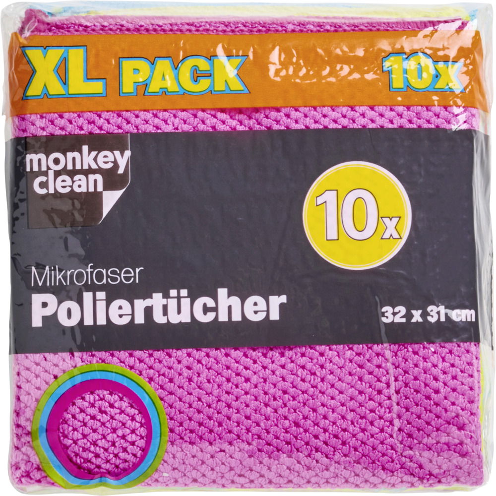 Mikrofaser Poliertücher 32 x 31 cm 10er Set image number 1