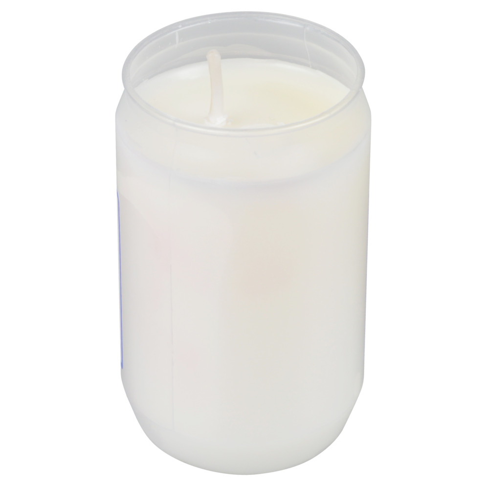 Grablicht &Oslash; 5,7 x 9,5 cm 150 g Kunststoff in Wei&szlig;, &Ouml;llicht Nr.3