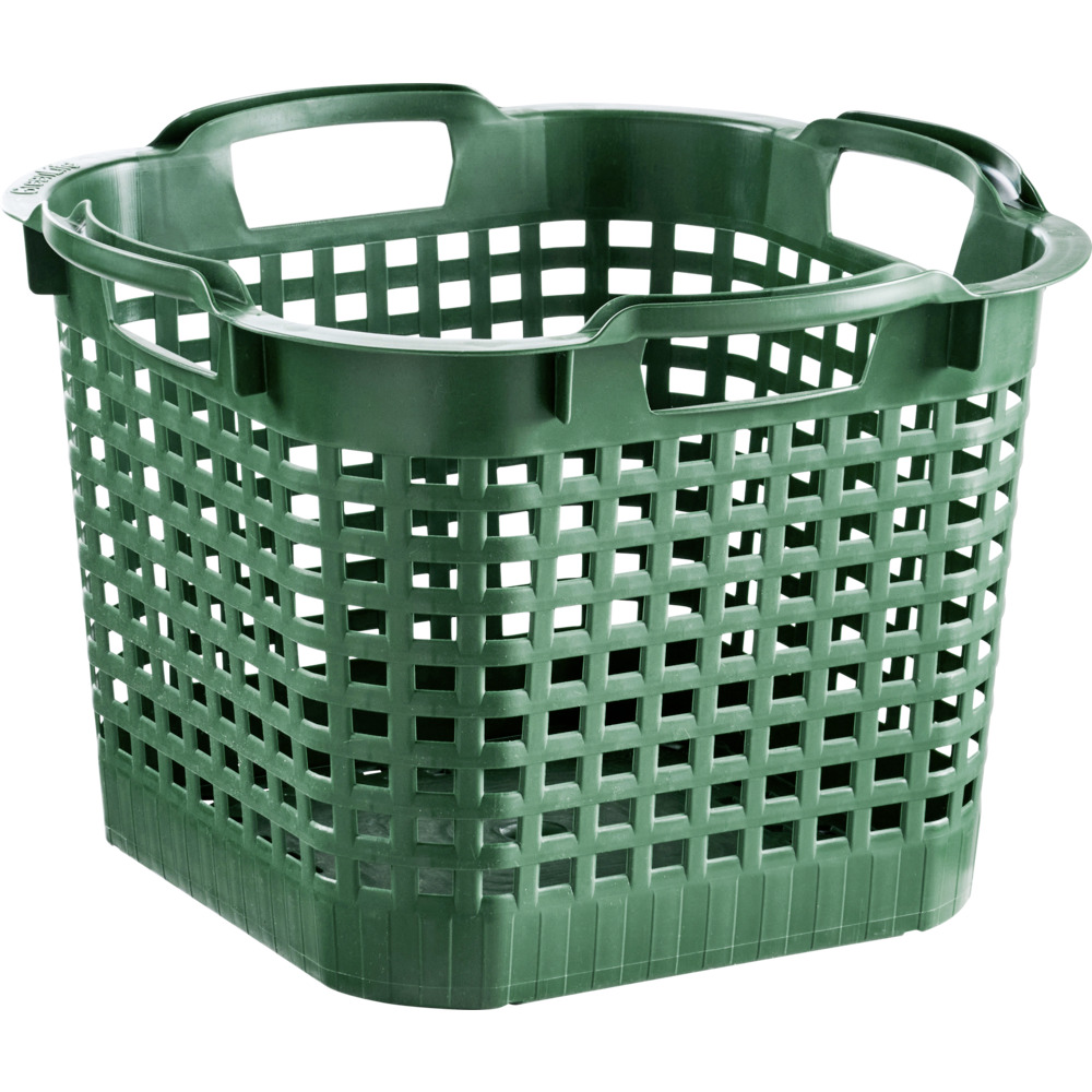 FISHBULL Universal-Korb 25 Liter aus grünem Kunststoff, drehstapelbar