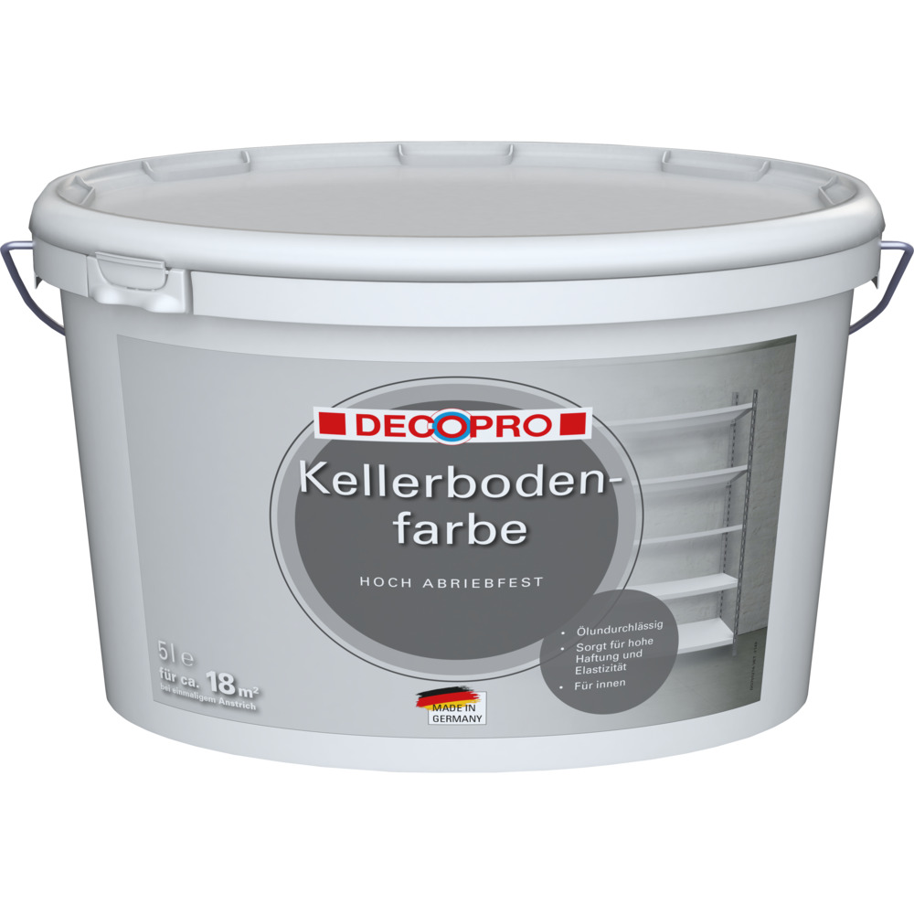 DecoPro Kellerbodenfarbe 5 Liter in Grau image number 0