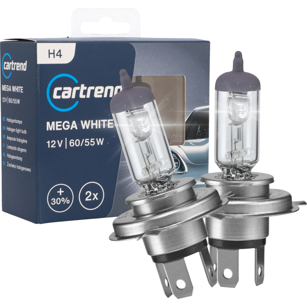 Scheinwerferlampe H4 Mega White 12V 60/55W P43T, 2 St&uuml;ck image number 0