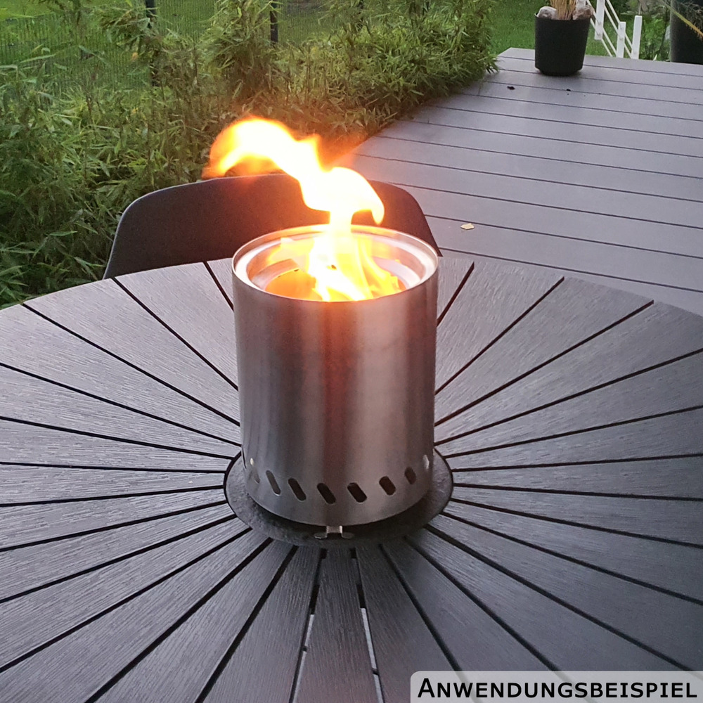 Tischfeuerstelle &bdquo;Feuerkuss&ldquo; aus Edelstahl image number 2