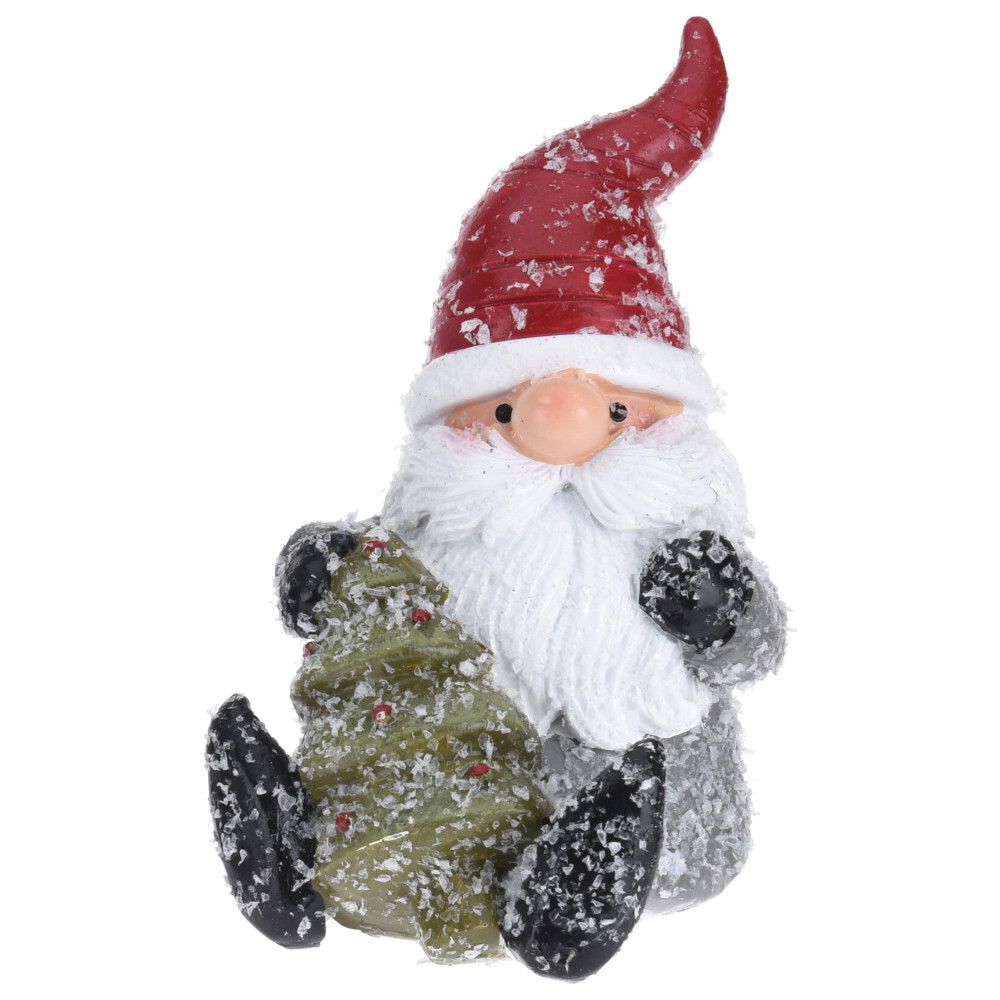 Dekofigur Weihnachtsmann 12 cm beflockt in verschiedenen Ausführungen image number 2