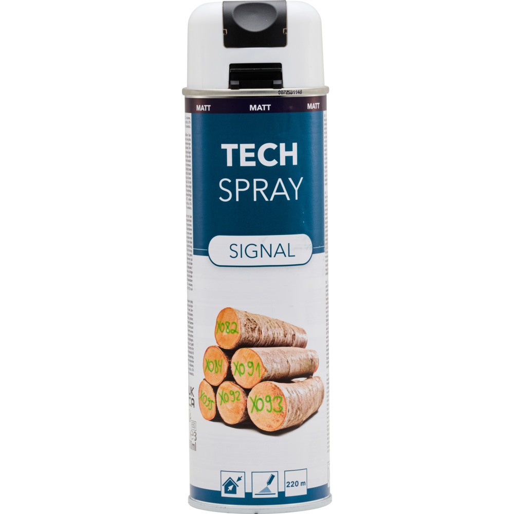 Tech Spray Signal matt, Markierspray 500 ml Weiß image number 0