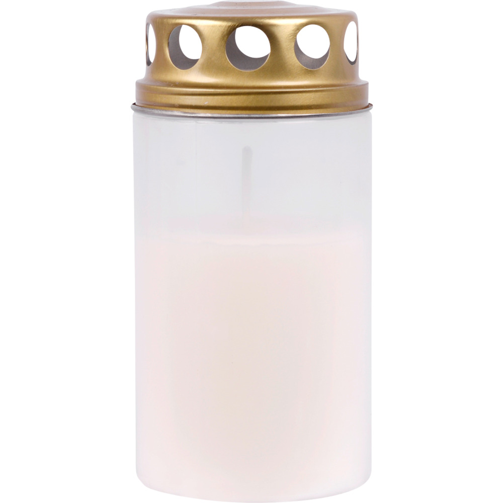 Tagebrenner Grabkerze Nr.3 mit Deckel transparent