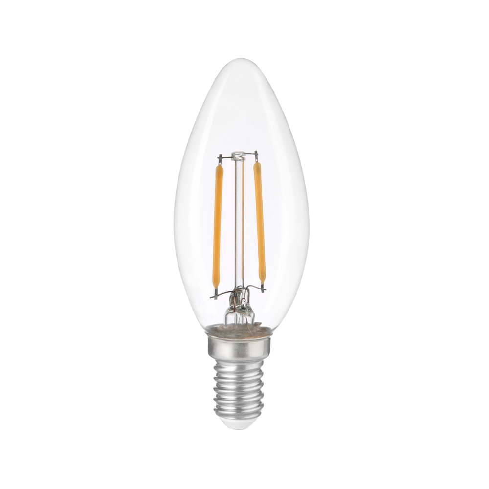 LED-Filament-Lampen 3 Stück in Kerzenform 3 Watt und E14-Sockel image number 0