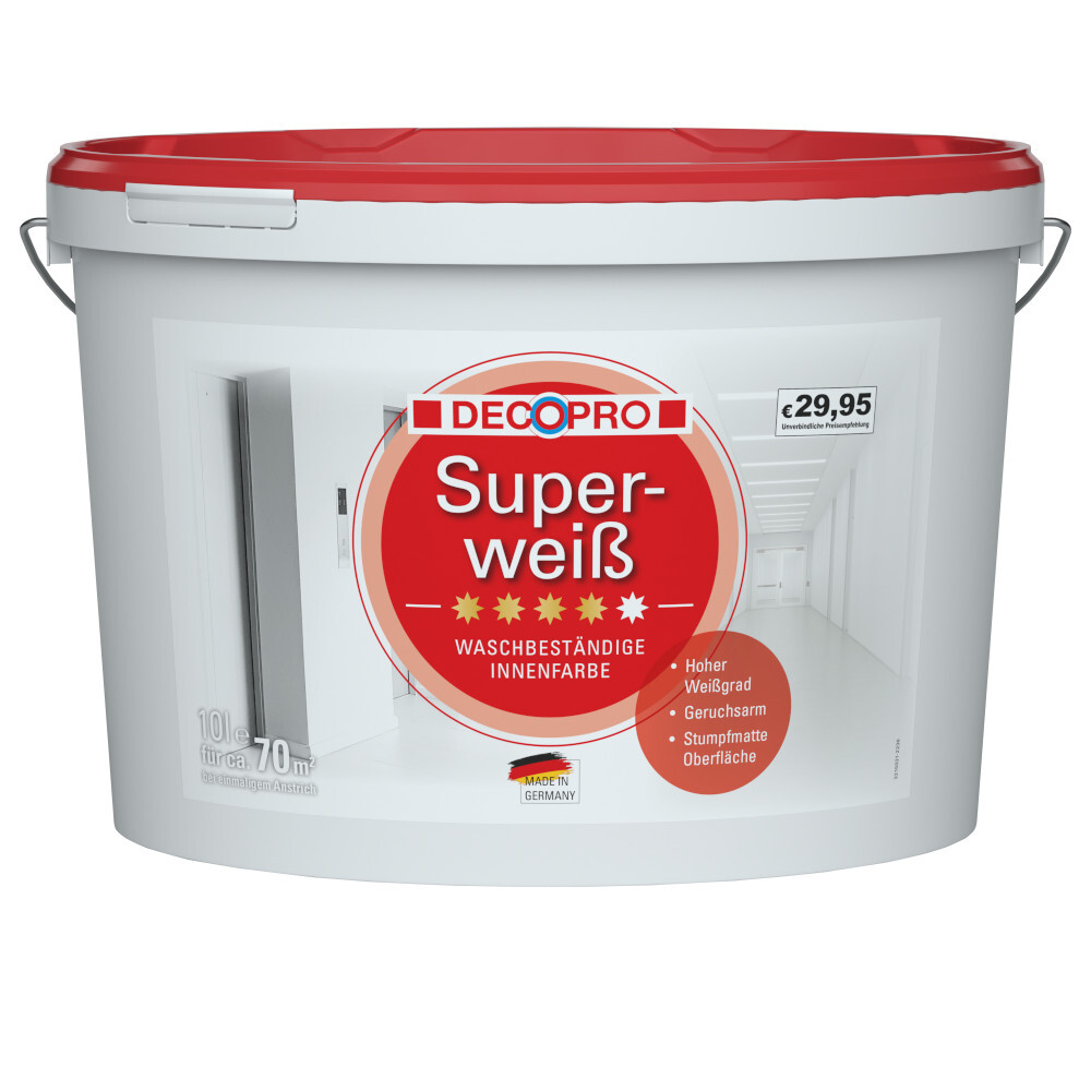 DECOPRO Superweiß On Pack 10 Liter stumpfmatt hochdeckend image number 1