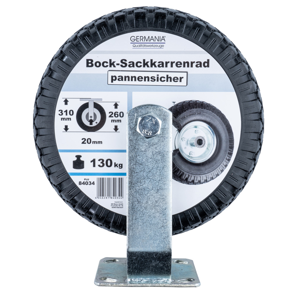 Bock-Sackkarrenrad 260 mm mit Metallfelge image number 2