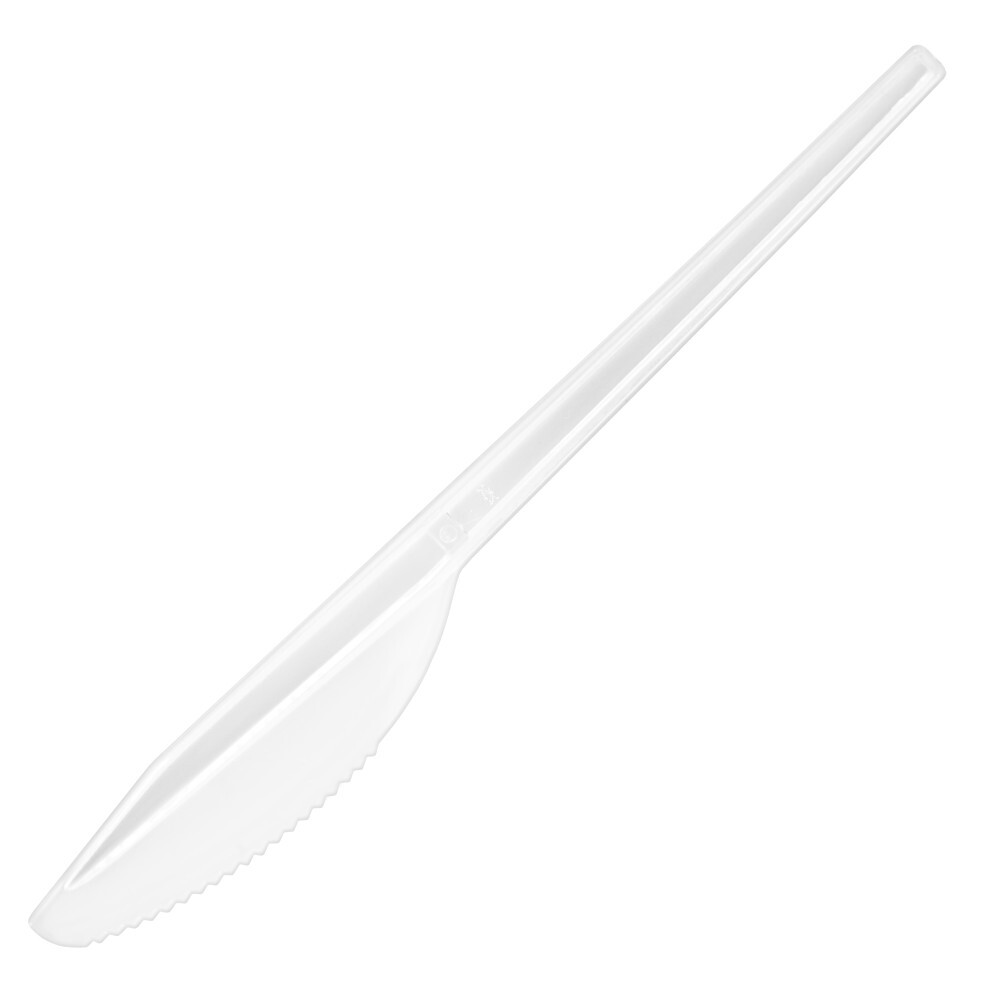 Mehrweg-Messer 12 Stück aus transparentem Kunststoff 18,5 cm lang image number 1